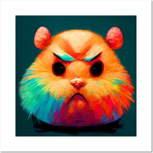 Angry hamster Posters and Art